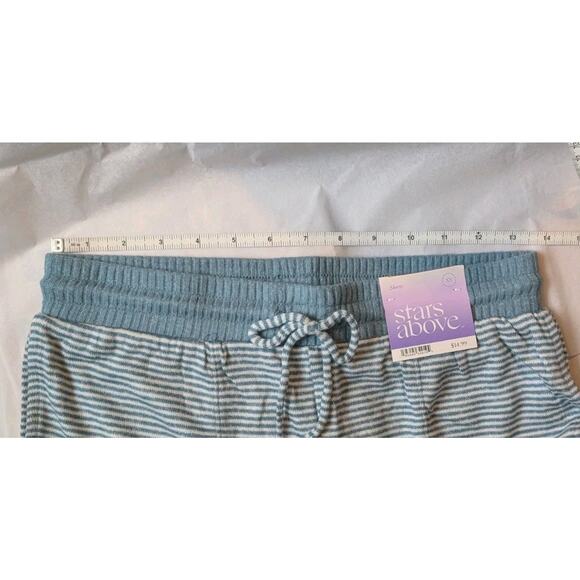 🧷 NWT Stars Above Women's Size XS Blue & White Striped Knit Pajama Sleep Shorts - Picture 7 of 8